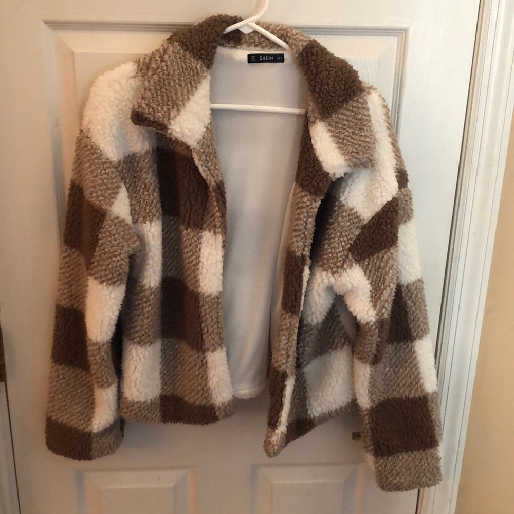 Shein Open Front Collared Jacket Sz Medium